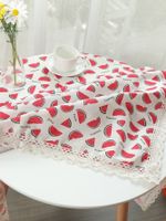 Simple Watermelon Pattern Tablecloth Refrigerator Washing Machine Cover Cloth main image 3
