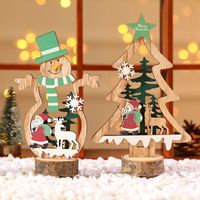 Weihnachts Weihnachts Baum Weihnachts Mann Schneemann Holz Party Ornamente main image 3