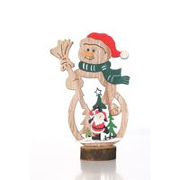 Christmas Christmas Tree Santa Claus Snowman Wood Party Ornaments main image 4