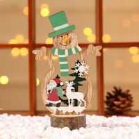 Christmas Christmas Tree Santa Claus Snowman Wood Party Ornaments sku image 3