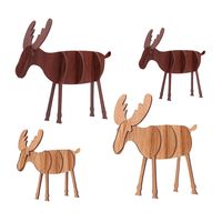 Christmas Deer Wood Party Ornaments main image 4
