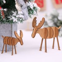Christmas Deer Wood Party Ornaments main image 3