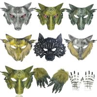 Halloween Wolf Plastic Masquerade Party Party Mask main image 1