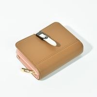 Basic Solid Color Square Buckle Small Wallet sku image 5