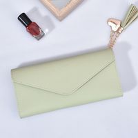 Fashion Solid Color Tassel Square Buckle Small Wallet Clutch Bag sku image 5