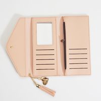 Fashion Solid Color Tassel Square Buckle Small Wallet Clutch Bag main image 4