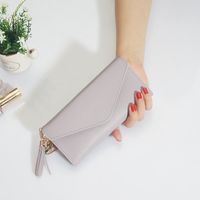 Fashion Solid Color Tassel Square Buckle Small Wallet Clutch Bag sku image 1
