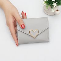 Fashion Heart Shape Solid Color Tassel Square Flip Cover Small Wallet sku image 10