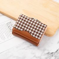 Women's Houndstooth Pu Leather Buckle Wallets sku image 2
