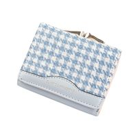 Women's Houndstooth Pu Leather Buckle Wallets main image 3