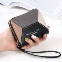 Fashion Solid Color Square Zipper Small Wallet main image 2