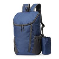 Sports Solid Color Square Zipper Functional Backpack main image 3