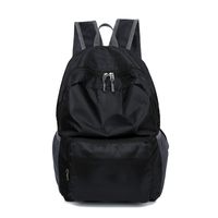Fashion Solid Color Square Zipper Functional Backpack sku image 5