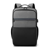 Fashion Solid Color Square Zipper Functional Backpack sku image 5