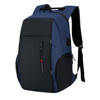 Business Solid Color Square Zipper Functional Backpack main image 3