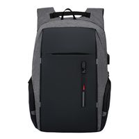 Business Solid Color Square Zipper Functional Backpack sku image 21