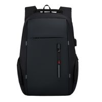 Business Solid Color Square Zipper Functional Backpack sku image 20