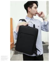 Fashion Solid Color Square Zipper Functional Backpack main image 4
