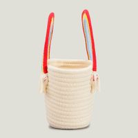 Women's Small Straw Solid Color Fashion Weave Bucket Straw Bag main image 2