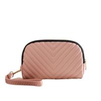 Fashion Stripe Quilted Shell Zipper Clutch Bag main image 5