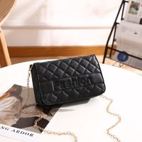 Fashion Lingge Quilted Square Magnetic Buckle Square Bag sku image 2
