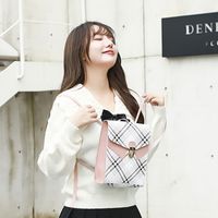 Vintage Style Stripe Metal Button Square Buckle Fashion Backpack main image 5