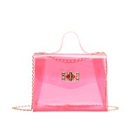 Fashion Solid Color Transparent Square Buckle Jelly Bag main image 2