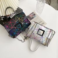 Women's Medium Pu Leather Geometric Stripe Fashion Printing Square Magnetic Buckle Crossbody Bag main image 2