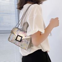 Women's Medium Pu Leather Geometric Stripe Fashion Printing Square Magnetic Buckle Crossbody Bag main image 3