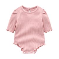 Süß Einfarbig 100% Baumwolle Taste Baby Kleidung sku image 5