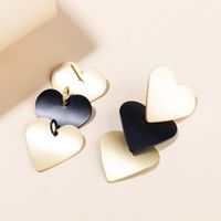 Fashion Triangle Heart Shape Metal Drop Earrings main image 4