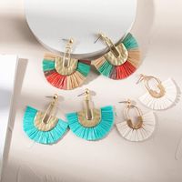 Beach Sector Rattan Drop Earrings main image 1