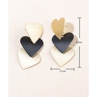 Fashion Triangle Heart Shape Metal Drop Earrings sku image 4
