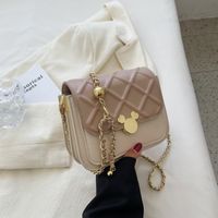 Women's Medium Pu Leather Solid Color Fashion Square Flip Cover Crossbody Bag main image 3