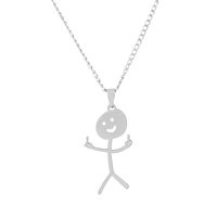 Stainless Steel Simple Style Plating Cartoon Character Pendant Necklace sku image 4