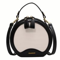 Fashion Solid Color Round Zipper Circle Bag sku image 3