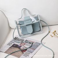 Fashion Solid Color Transparent Square String Handbag sku image 3