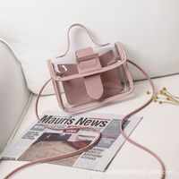 Fashion Solid Color Transparent Square String Handbag sku image 6