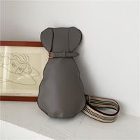 Women's Medium Pu Leather Animal Fashion Cat Zipper Crossbody Bag sku image 5