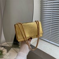 Women's Small Pu Leather Solid Color Fashion Square Flip Cover Crossbody Bag main image 1
