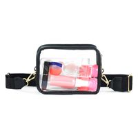 Women's Medium Pvc Solid Color Streetwear Transparent Square Zipper Crossbody Bag main image 1