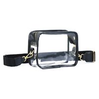 Women's Medium Pvc Solid Color Streetwear Transparent Square Zipper Crossbody Bag main image 2