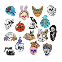 Simple Style Cartoon Character Alloy Skull Brooches main image 1