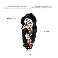Simple Style Cartoon Character Alloy Skull Brooches sku image 4