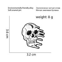 Simple Style Cartoon Character Alloy Skull Brooches sku image 2