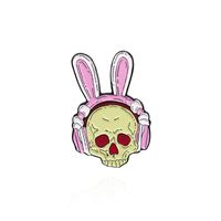 Simple Style Cartoon Character Alloy Skull Brooches sku image 7