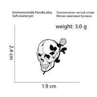 Simple Style Cartoon Character Alloy Skull Brooches sku image 3