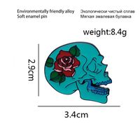 Simple Style Cartoon Character Alloy Skull Brooches sku image 1