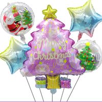 Navidad Árbol De Navidad Copo De Nieve Película De Aluminio Fiesta Globos sku image 9