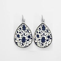 Vintage Style Blue And White Porcelain Alloy Women's Ear Hook 1 Piece sku image 3